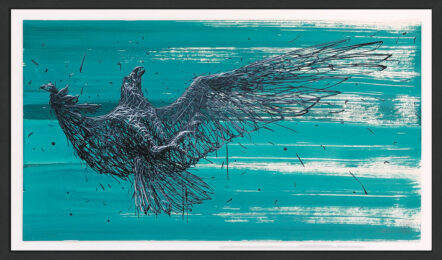 Asteroid RS (framed hand finished screen print) by DALeast at GallArt.com