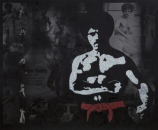 Jim Kelly by Fab 5 Freddy at LeRoy Neiman Center for Print Studies