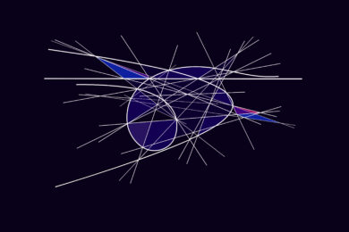 Kurven I. Asymptotic Curve with Parabola by Clifford Singer at iMuseum Vegas