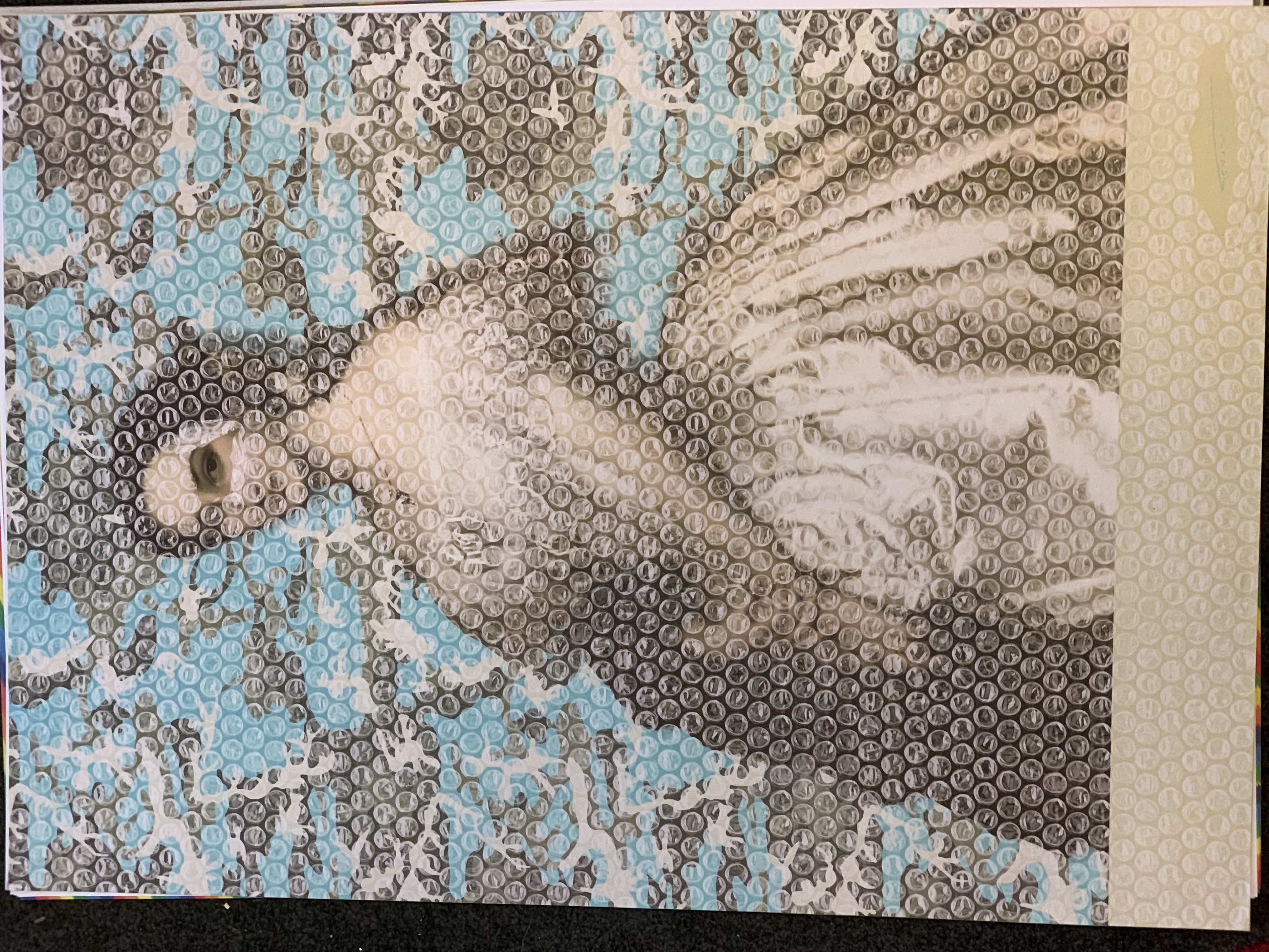 Magnus Gjoen Bubblewrap Lady   Rare Limited Signed Edition for charity by Magnus Gjoen