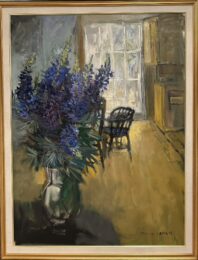 Interior with Lupins by Molly Lamb Bobak at Robin Rosenberg Fine Art