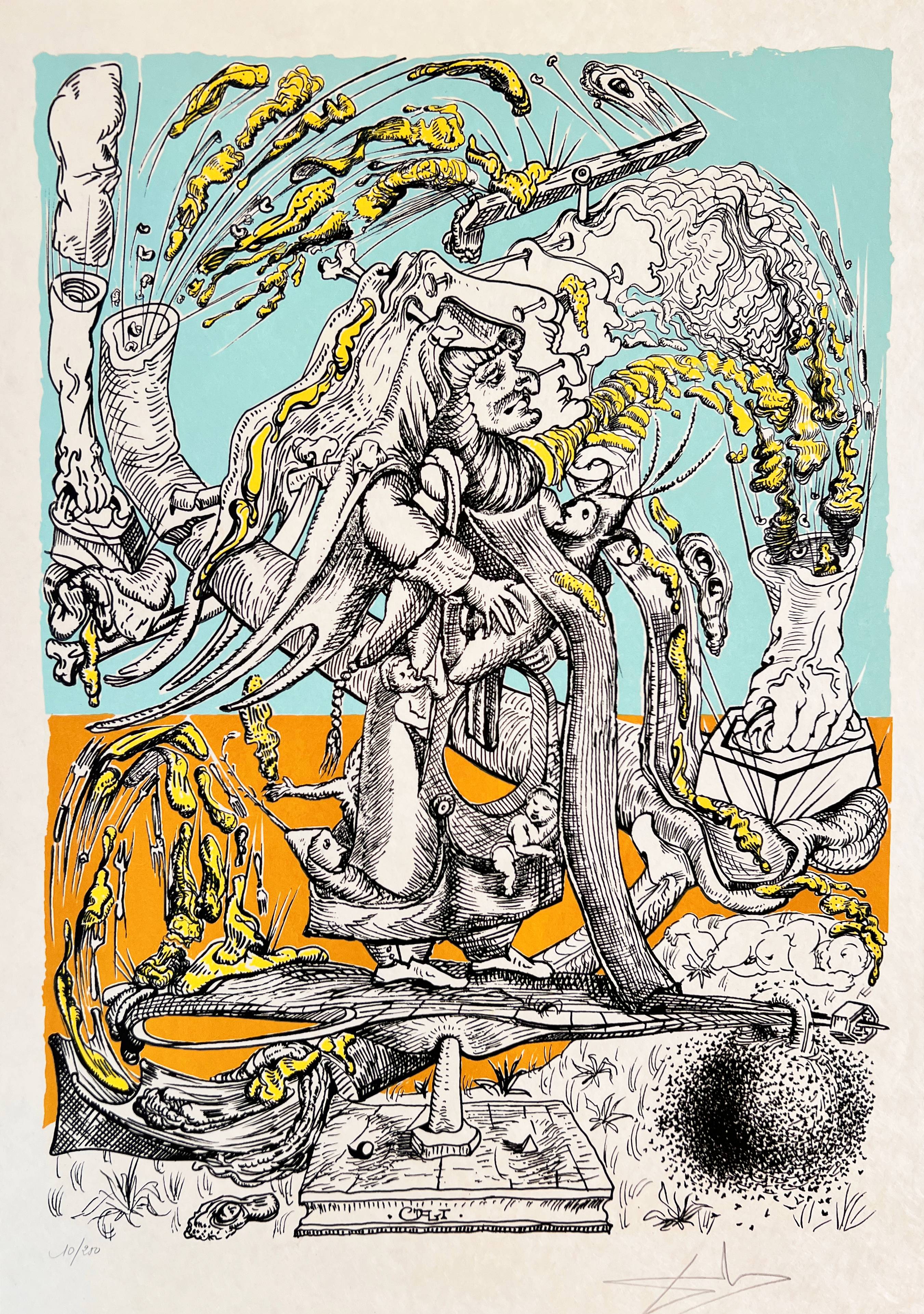 Les Songes Drôlatiques de Pantagruel, Planche XXI by Salvador Dalí