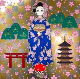 Maiko in Springtime Kyoto by Takashi Murakami at Vogtle Contemporary