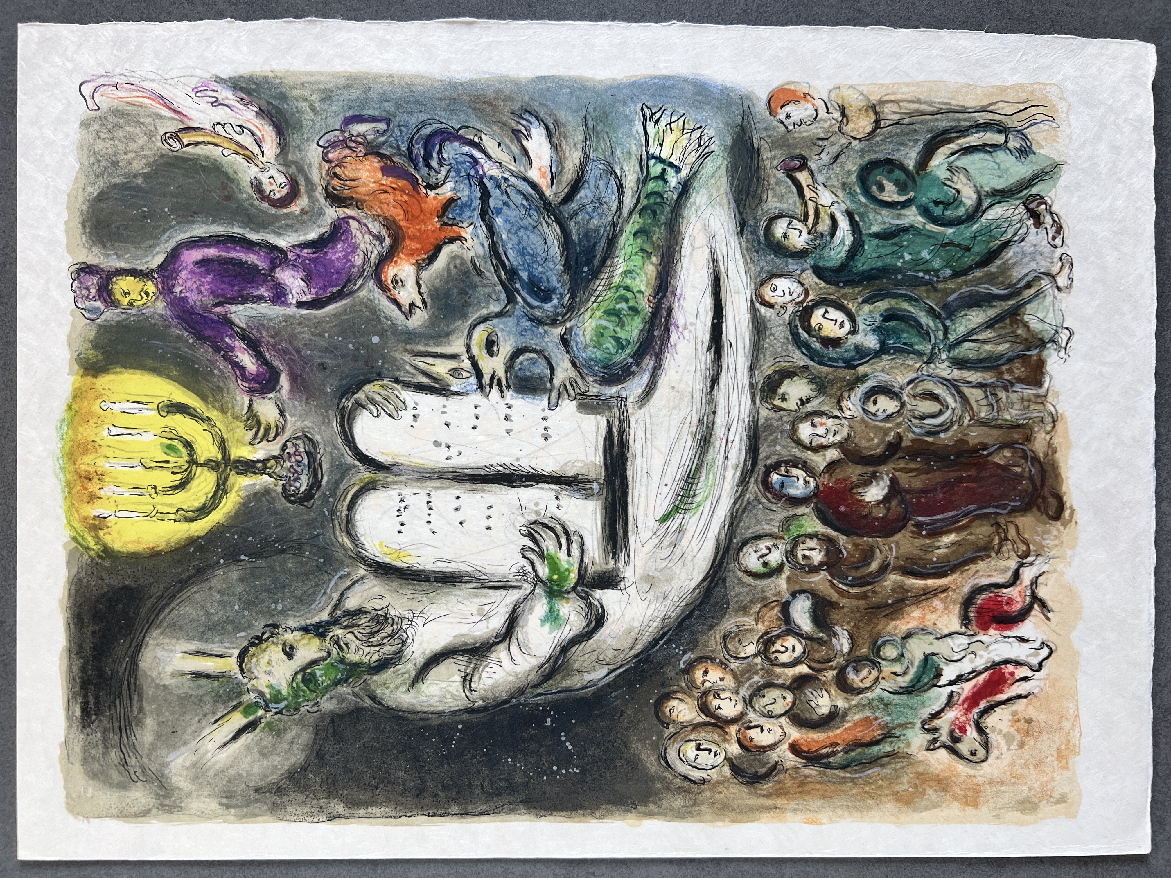 Moses then came and called for the Elders of the people by Marc Chagall
