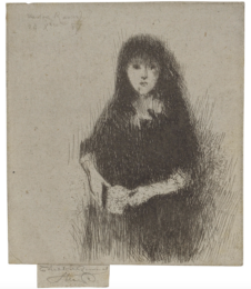 Portrait of a Little Spanish Girl by Theodore Roussel at Sylvan Cole Gallery