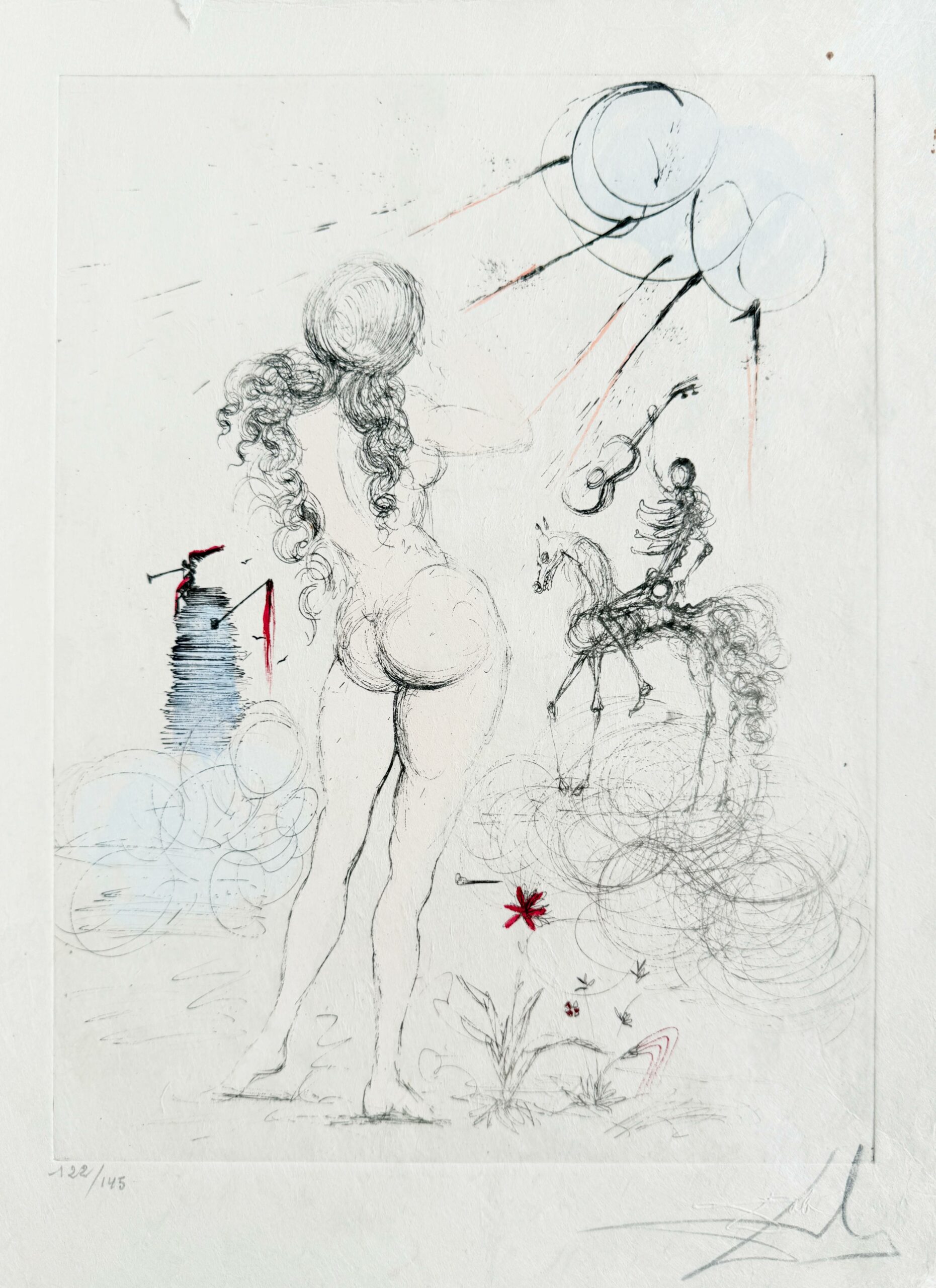 Salvador Dali – Femme, cheval et la mort by Salvador Dalí