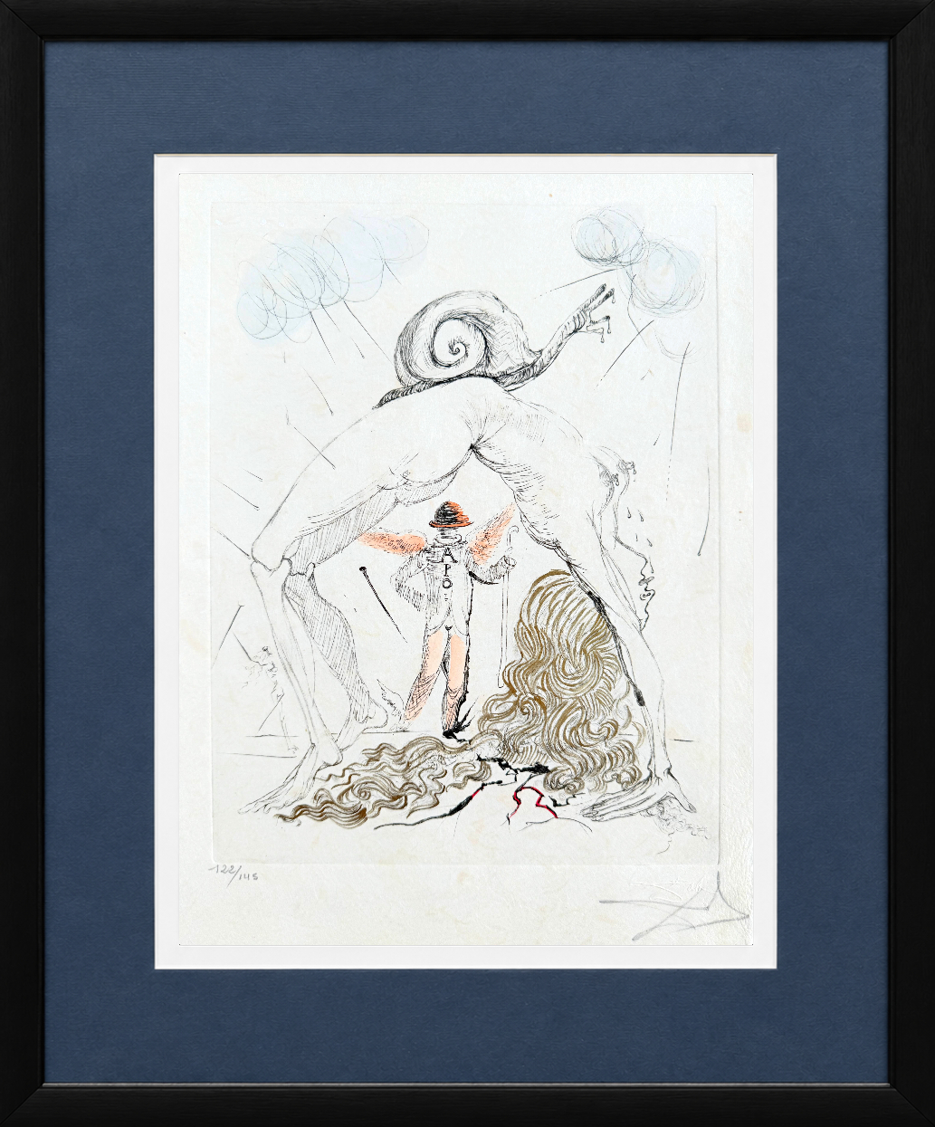 Salvador Dali – Femme à l’escargot (Woman with Snail) by Salvador Dalí