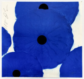 Blue Poppies, 2018 by Donald Sultan at ebo Gallery