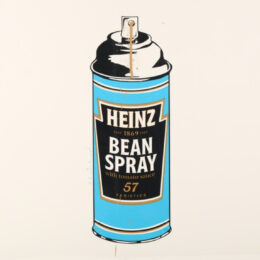 Heinz Bean Spray (Blue) by Mr. Brainwash at Addicted Art Gallery