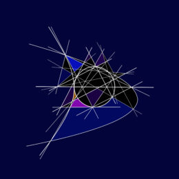 Hyperbola. Second Focus to Construct the Curve by Clifford Singer at iMuseum Vegas