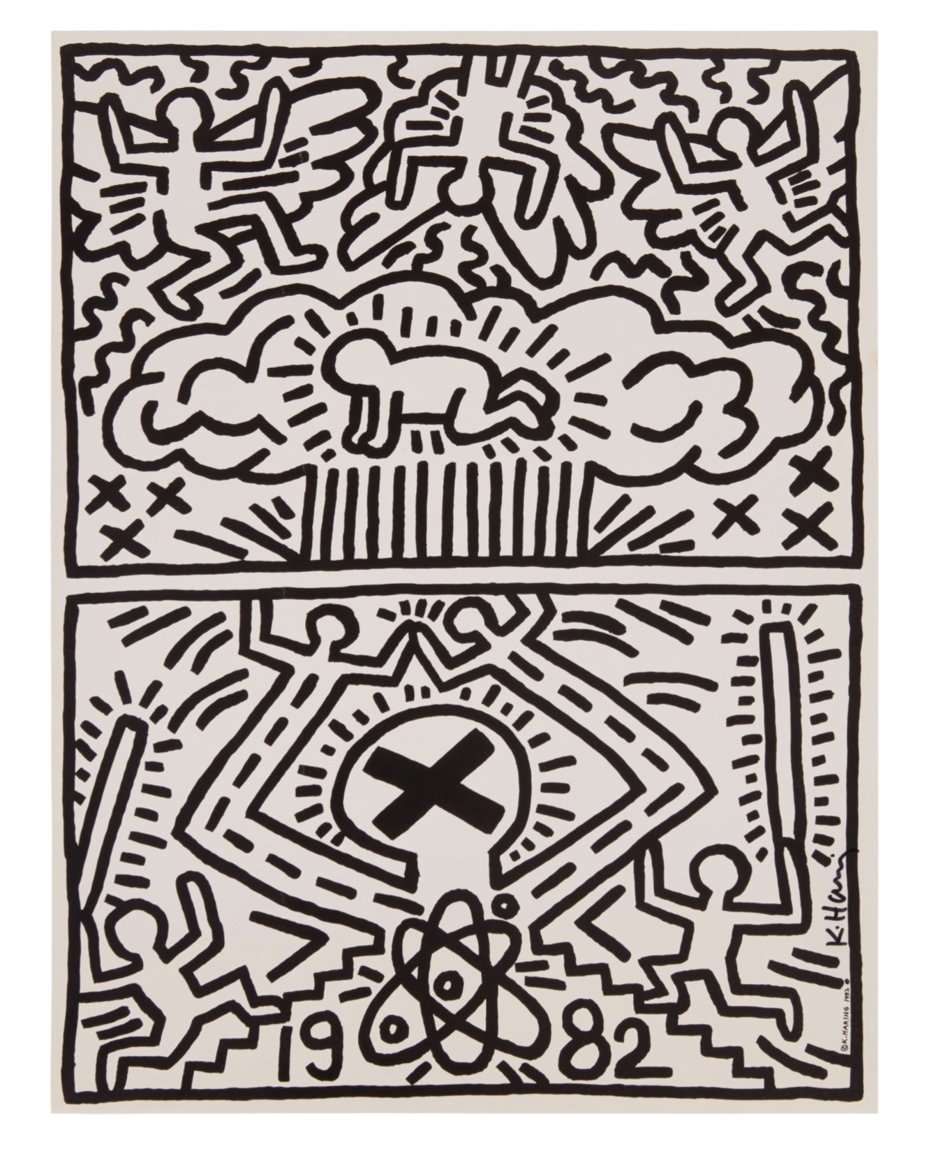Poster for Nuclear Disarmament by Keith Haring