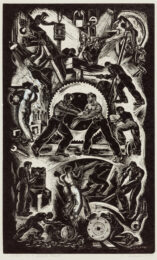 Labor in a Diesel Plant by Letterio Calapai at Catherine Burns Fine Art