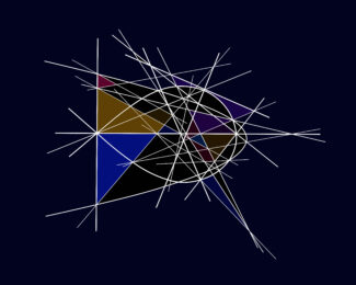 Lemniscate of Bernoulli. Tangent Construct Normal by Clifford Singer at iMuseum Vegas