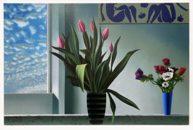 Mackerel Sky with Tulips and Anemones by Bruce Cohen at Leslie Sacks Gallery