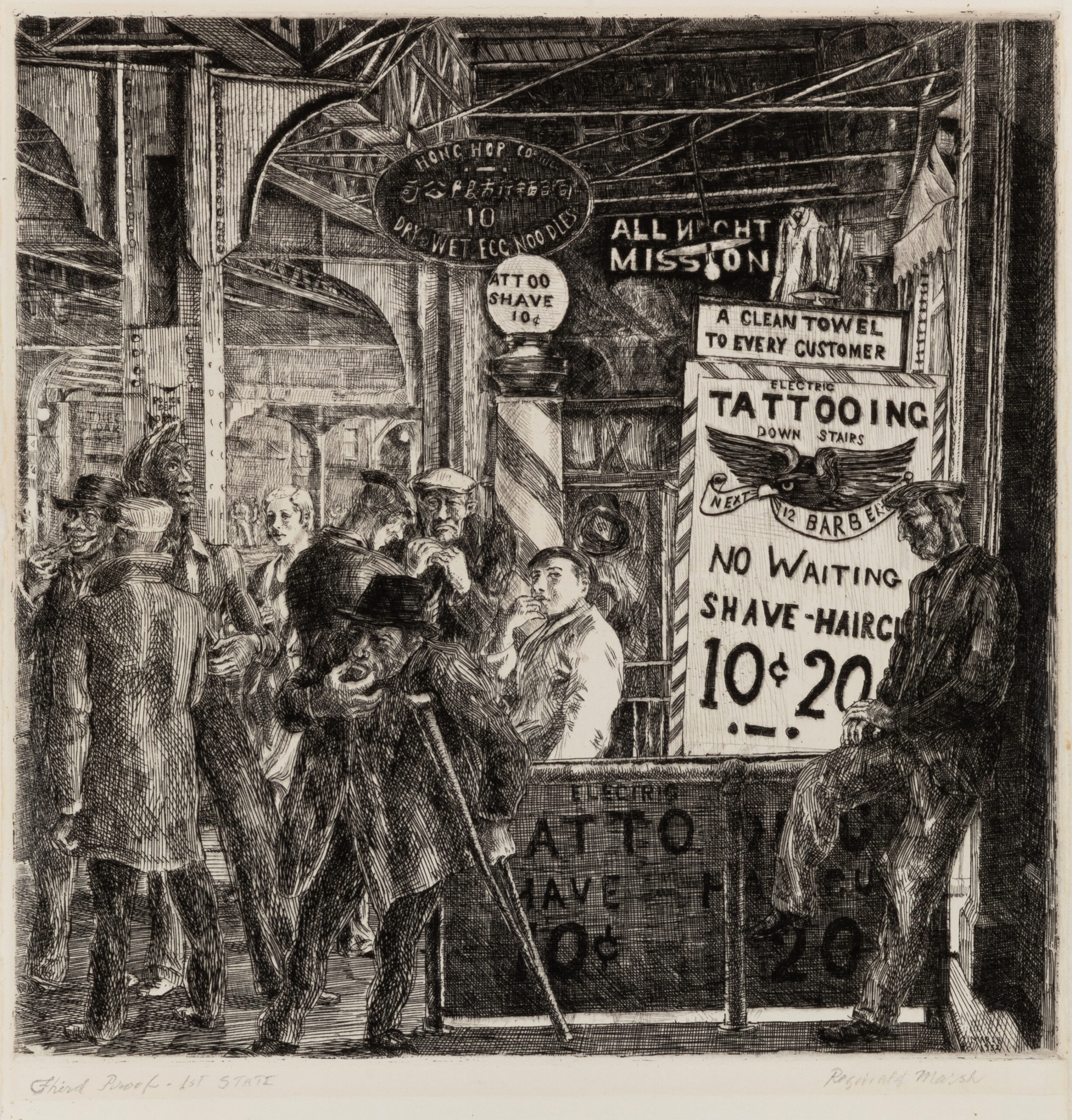 Tattoo-Shave-Haircut by Reginald Marsh