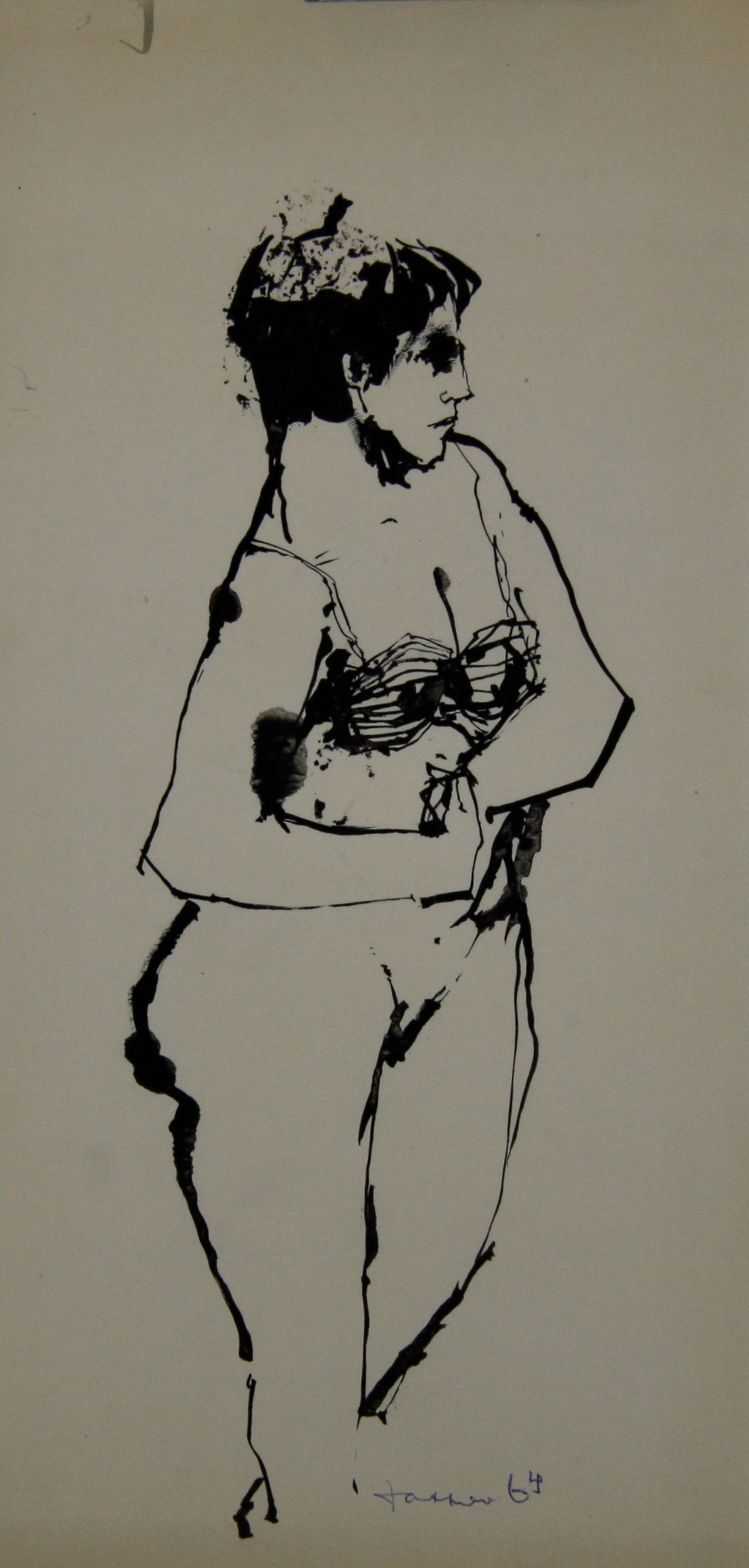 Nude With Bra by Peter Farmer