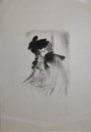 Portrait de femme (Dame au toquet à plumes) by Antonio de La Gándara at Editions Graphiques Ltd
