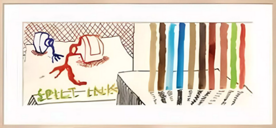 Spilt Ink with Tests by David Hockney at Clifton Gallery