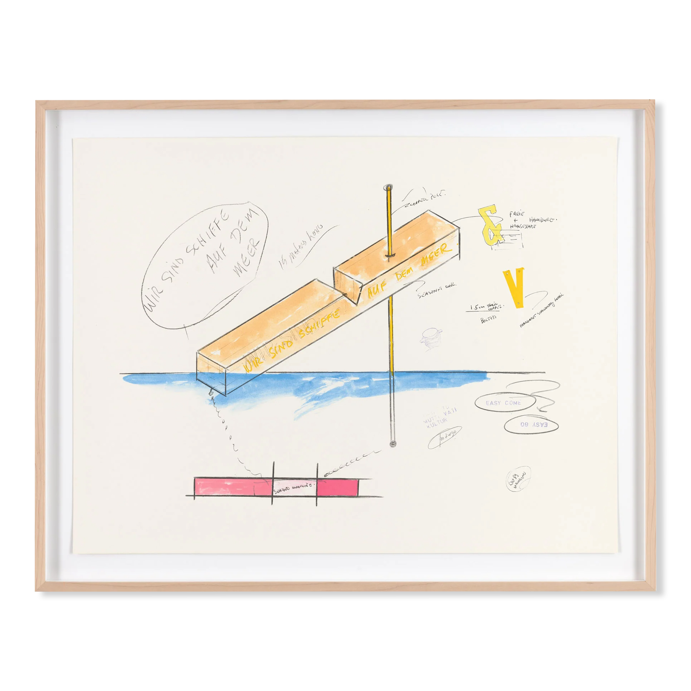 Wir sind keine Enten auf dem Teich by Lawrence Weiner