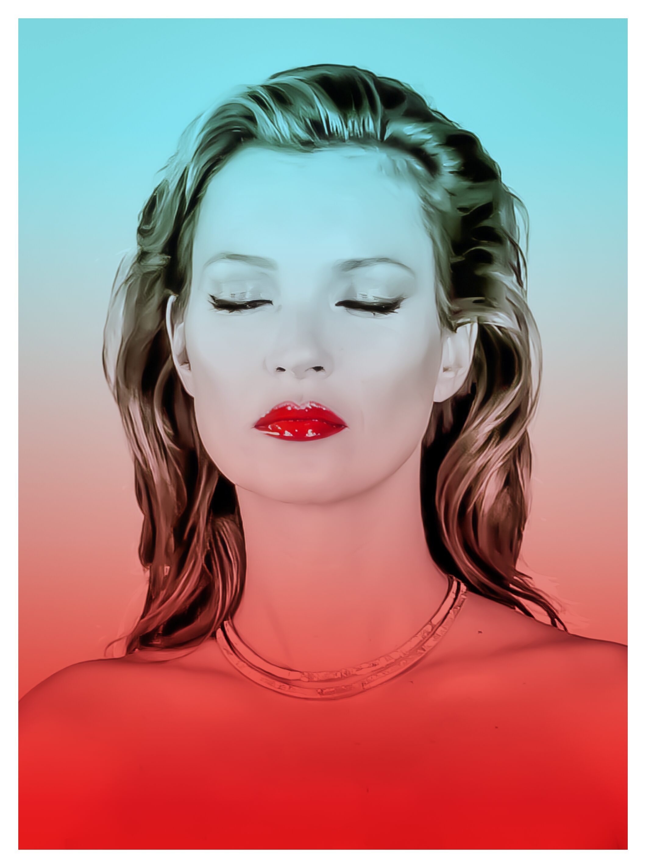 Chris Levine Kate Moss Unique Print by Chris Levine