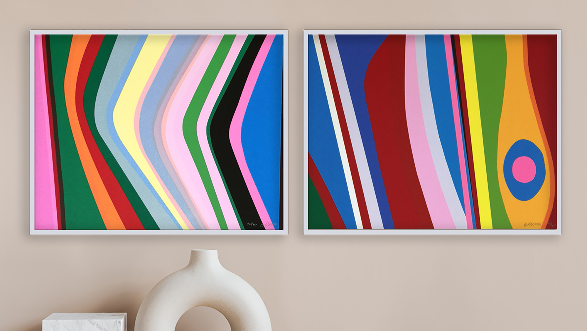 Set: Landscape – Hommage to Bridget Riley & Bernar Venet by Bel Borba