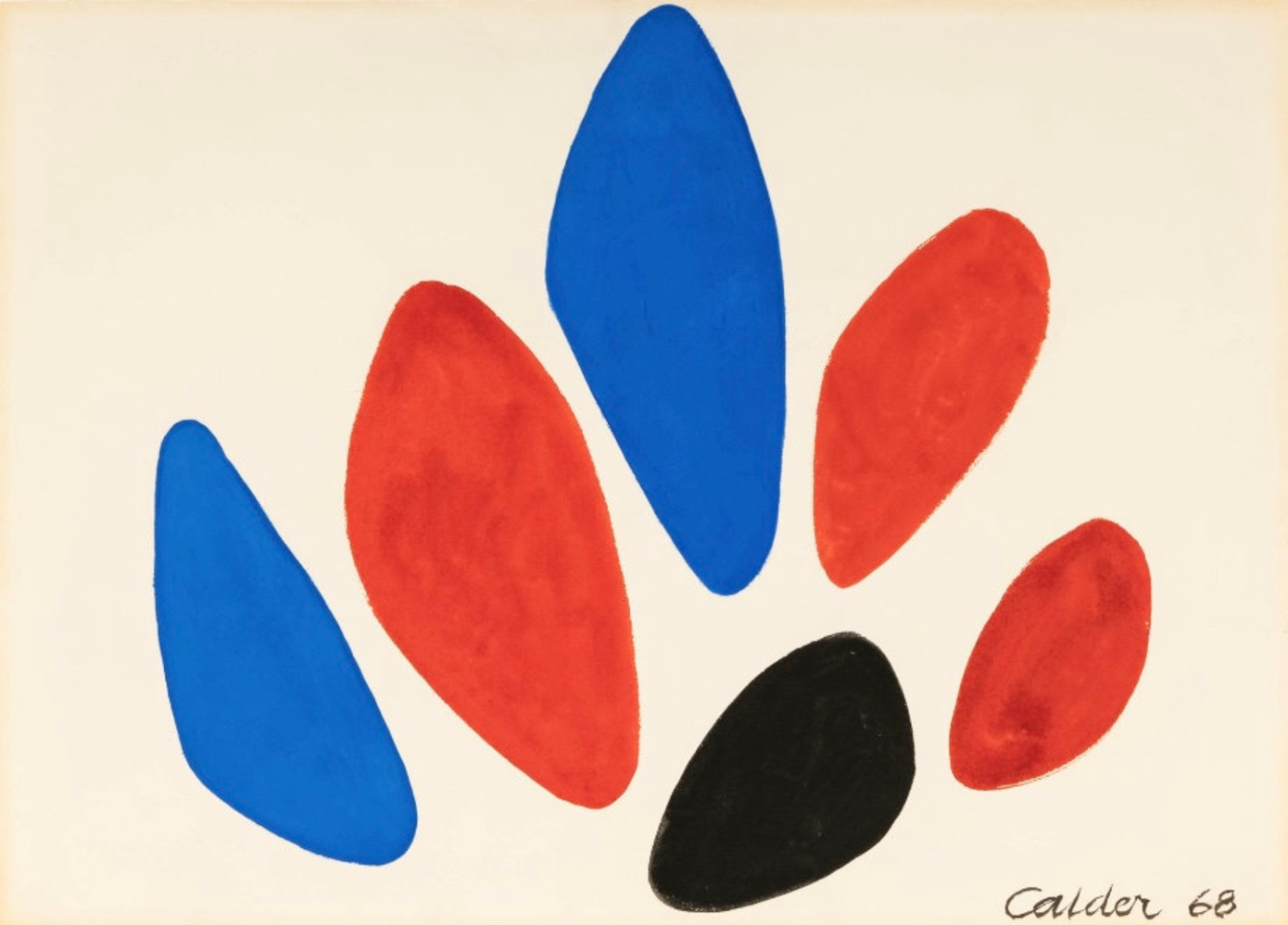 Alexander Calder Blue, Red, and Black by Alexander Calder