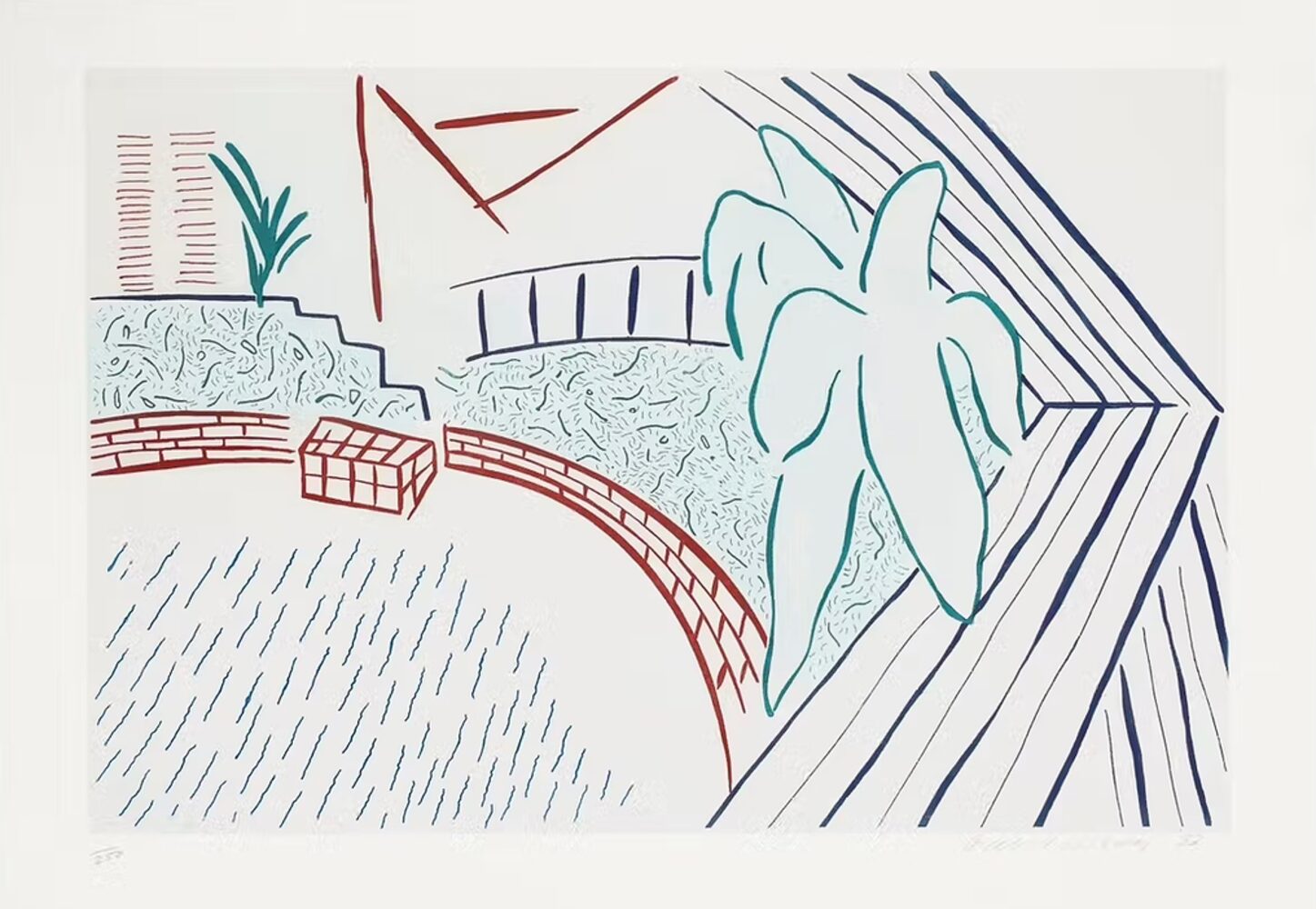 My Pool and Terrace by David Hockney