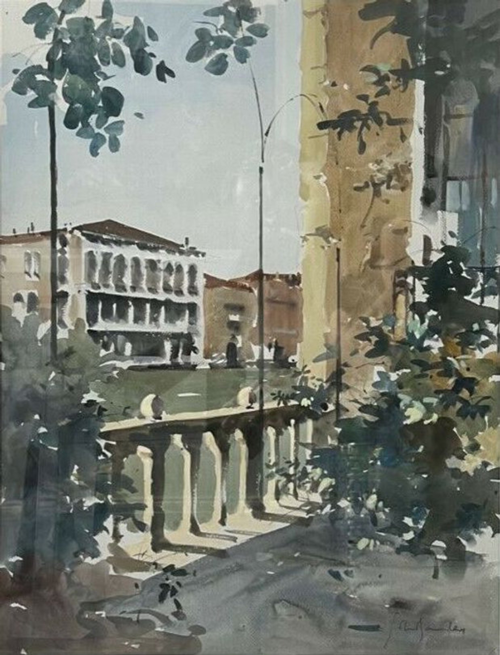 John Yardley Large Watercolour of The Grand Canal in Venice by John Yardley