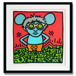 Andy Mouse (A – Red) by Keith Haring at Taglialatella Galleries