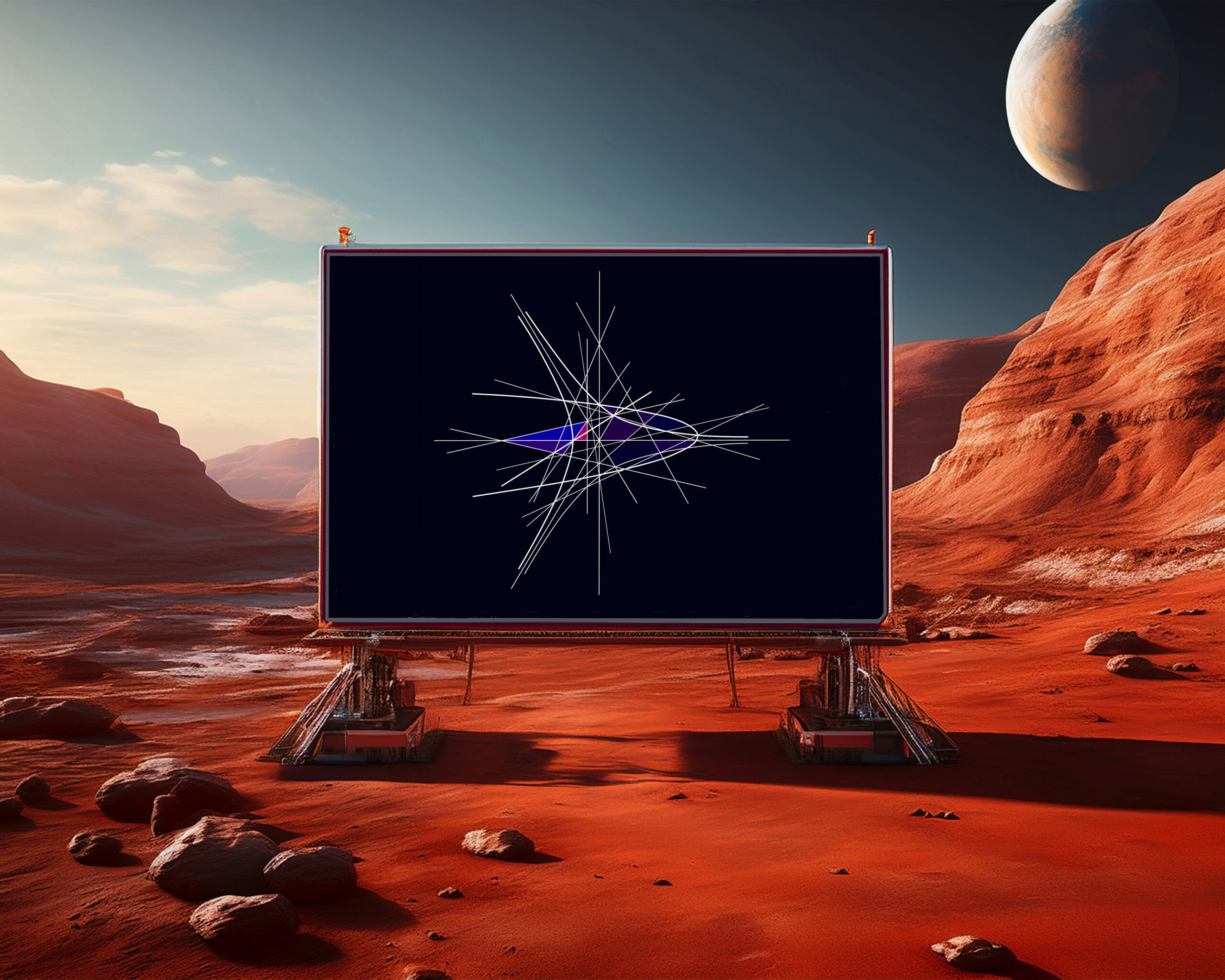 Billboard Series. Mars. Triangular Asymptote by Clifford Singer