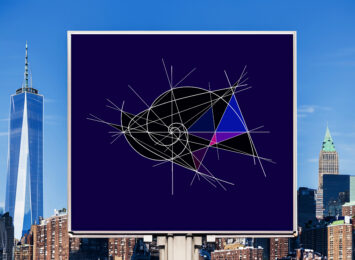Billboard Series. New York Soho. NYC. [Caustic Equal Spiral Curve] by Clifford Singer at iMuseum Vegas
