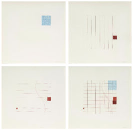 Etching in Four Parts by Robert Ryman at Susan Sheehan Gallery