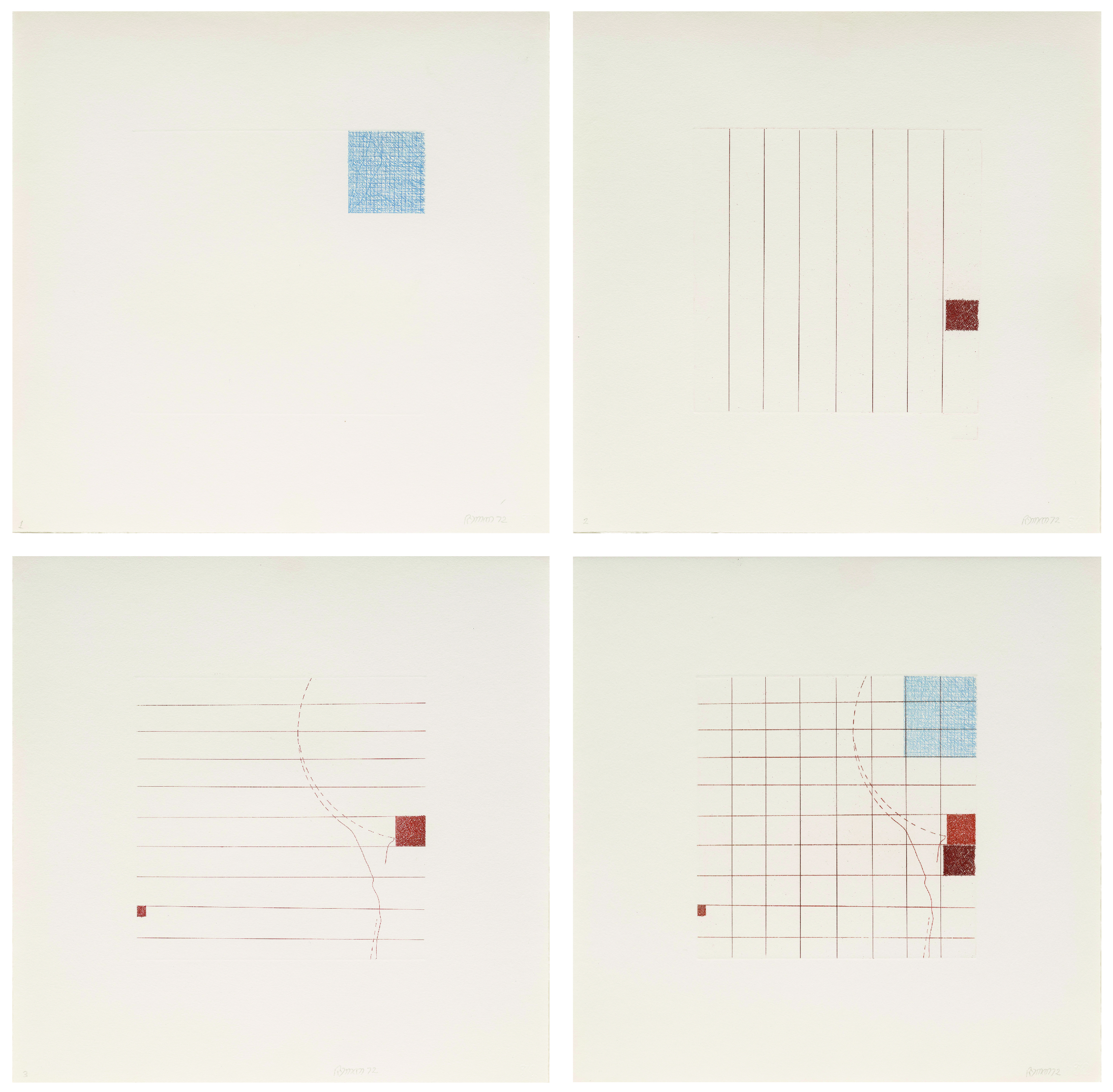 Etching in Four Parts by Robert Ryman