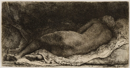 Negress Lying Down (Reclining Female Nude) by Harmensz van Rijn Rembrandt at Christopher-Clark Fine Art