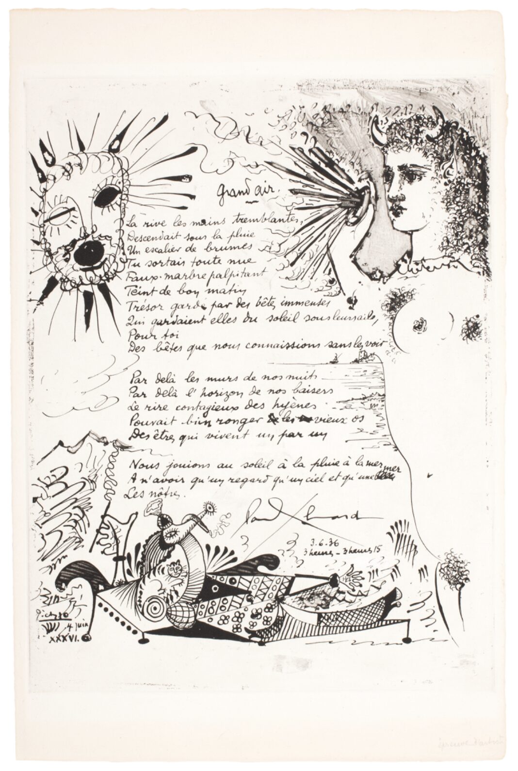 Grand Air (Les Yeux Fertiles) by Pablo Picasso