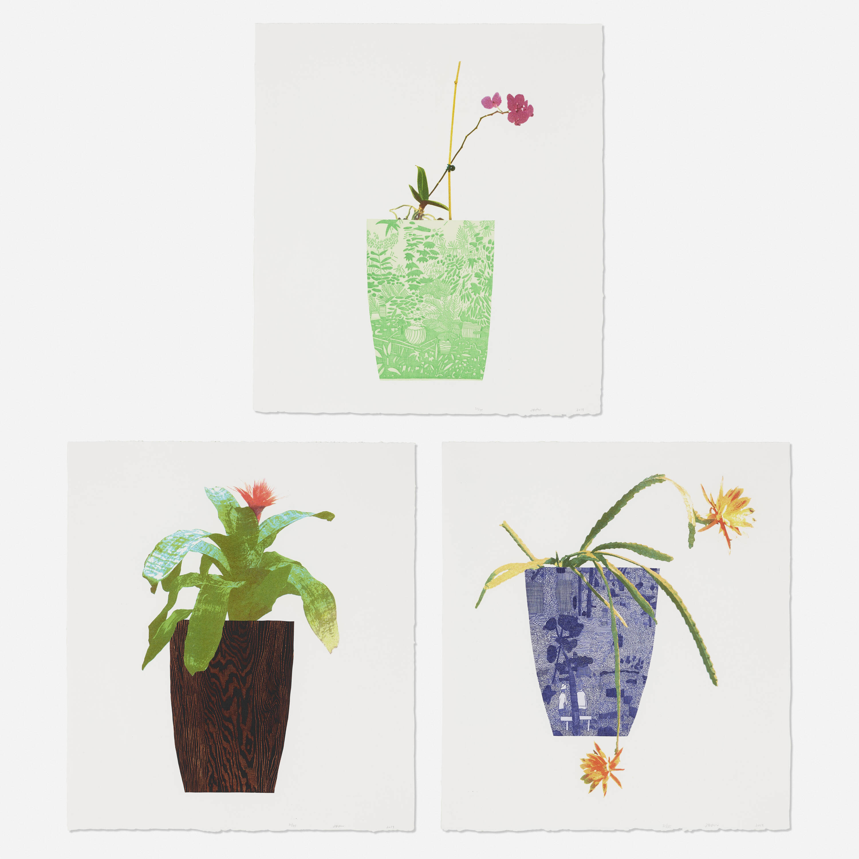 Three Landscape Pots by Jonas Wood