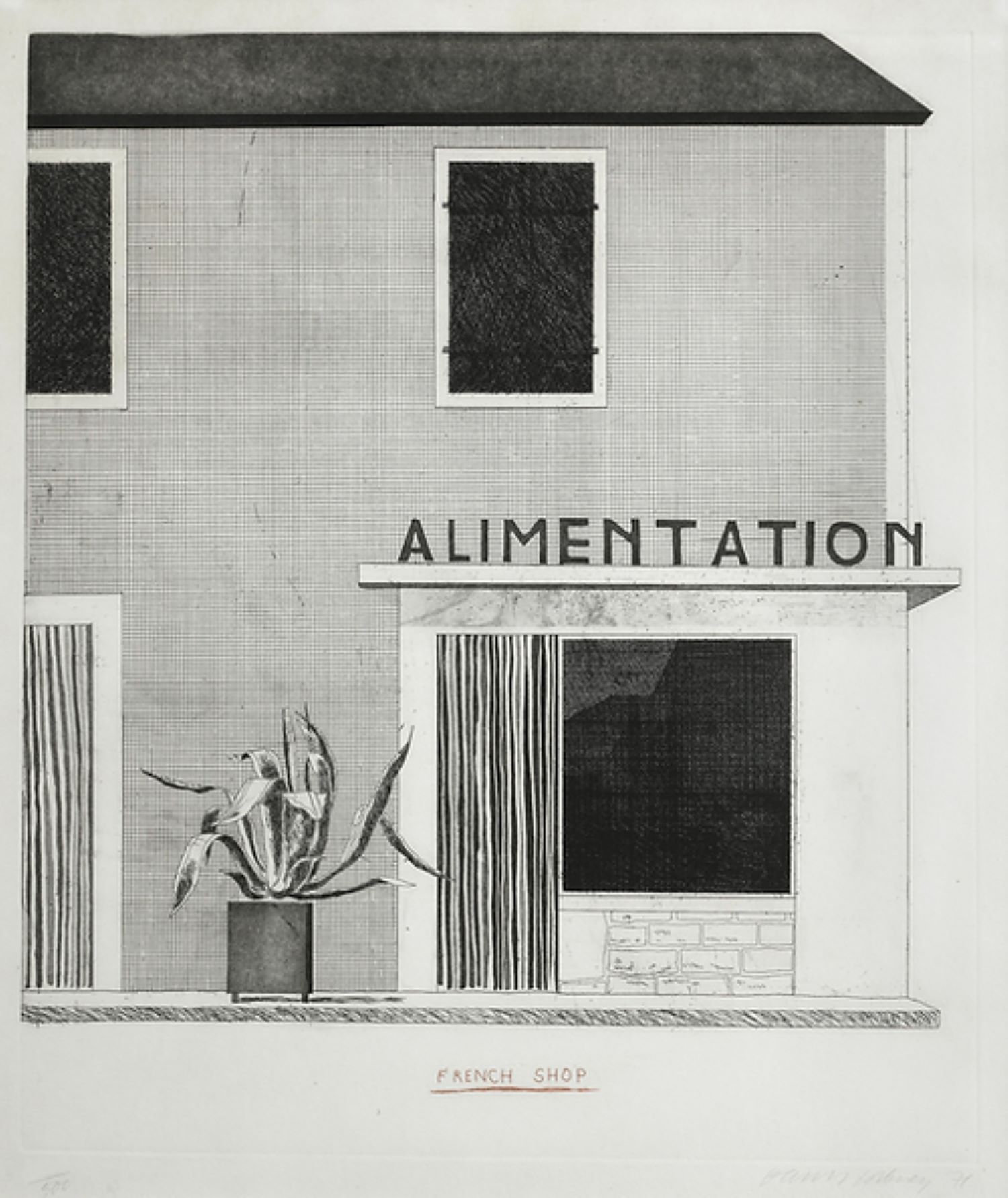 The French Shop by David Hockney