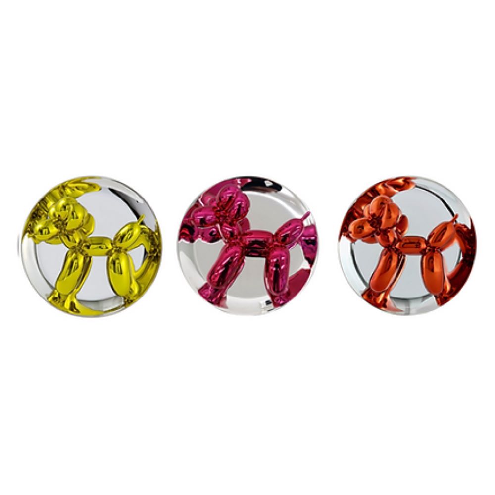 Balloon Dogs Presentation Set (Magenta, Yellow and Orange) by Jeff Koons