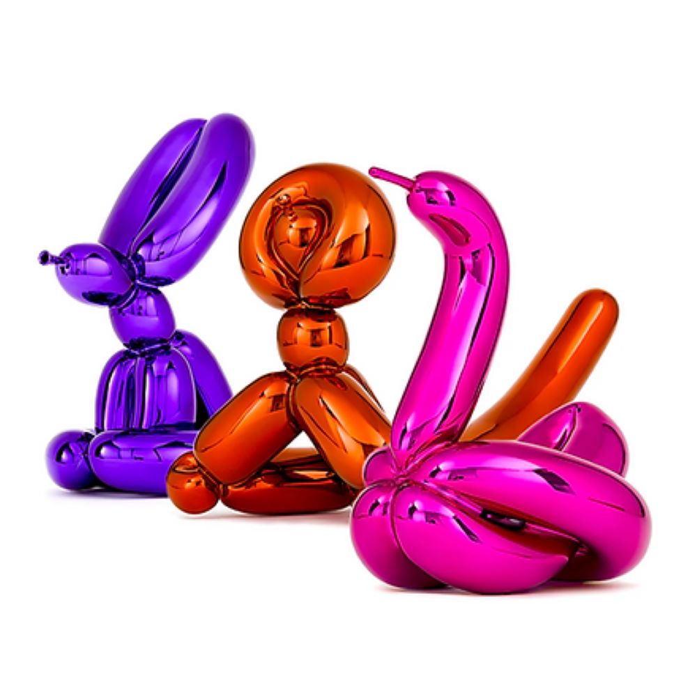 Balloon Animals – Set II (Rabbit, Monkey and Swan) by Jeff Koons
