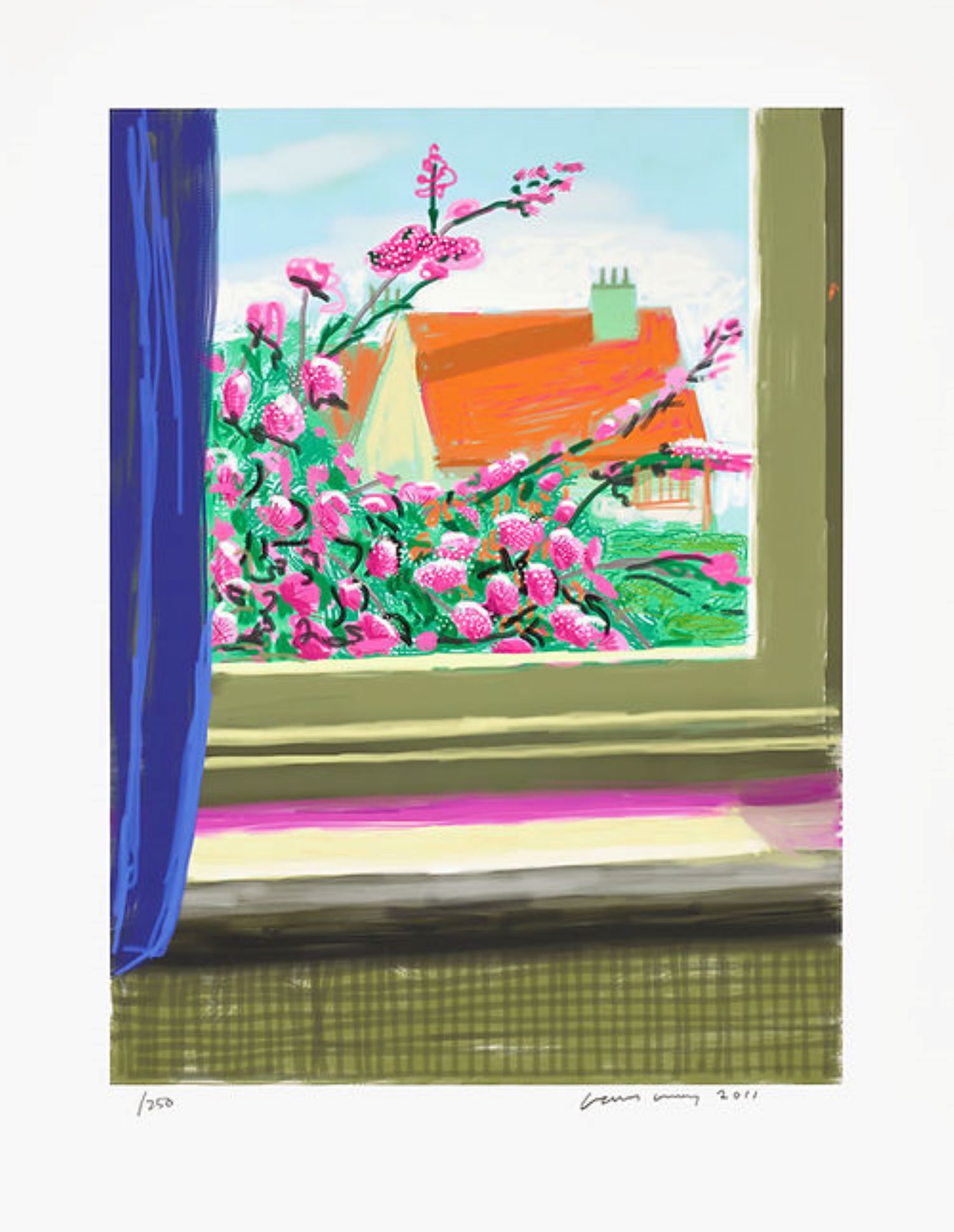 No 778 My Window iPad Drawing by David Hockney