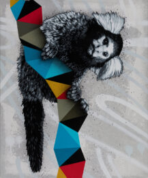 Alive (unique acrylic and spray paint on canvas) by Hama Woods at GallArt.com