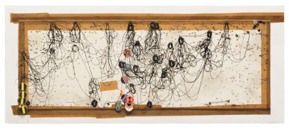 All These Burnt Out Comets, Unwound Ciphers, and the Dark Span of Madness by Jacob Hashimoto at Mixografia