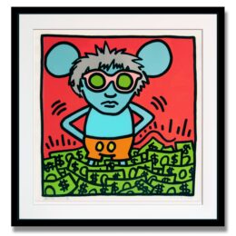 Andy Mouse (A – Red) by Keith Haring at Taglialatella Galleries