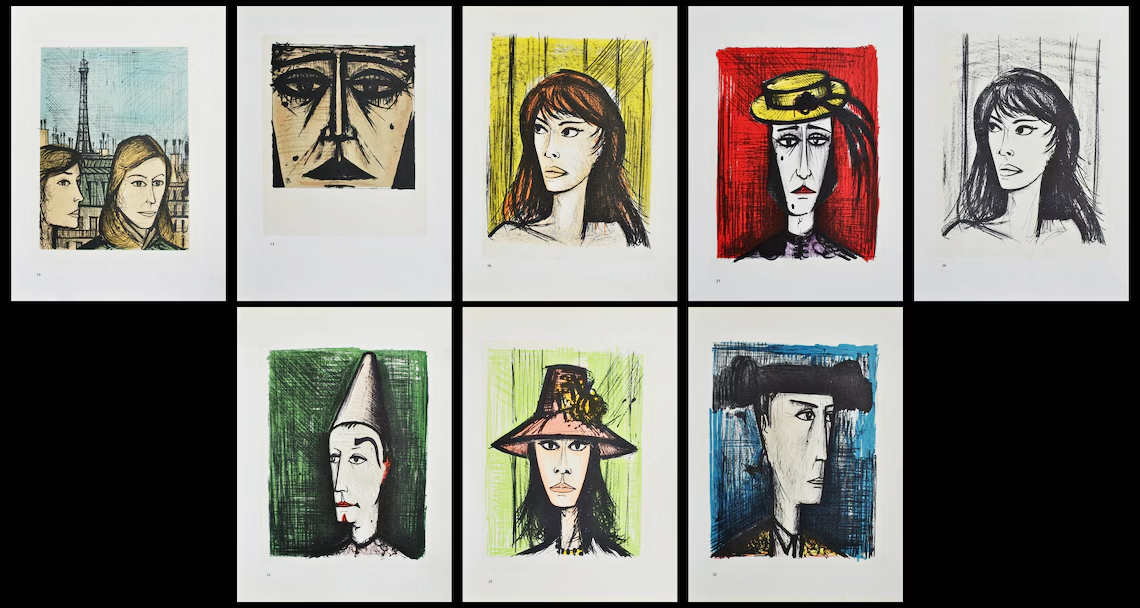 Personnages – 7 Lithographs by Bernard Buffet