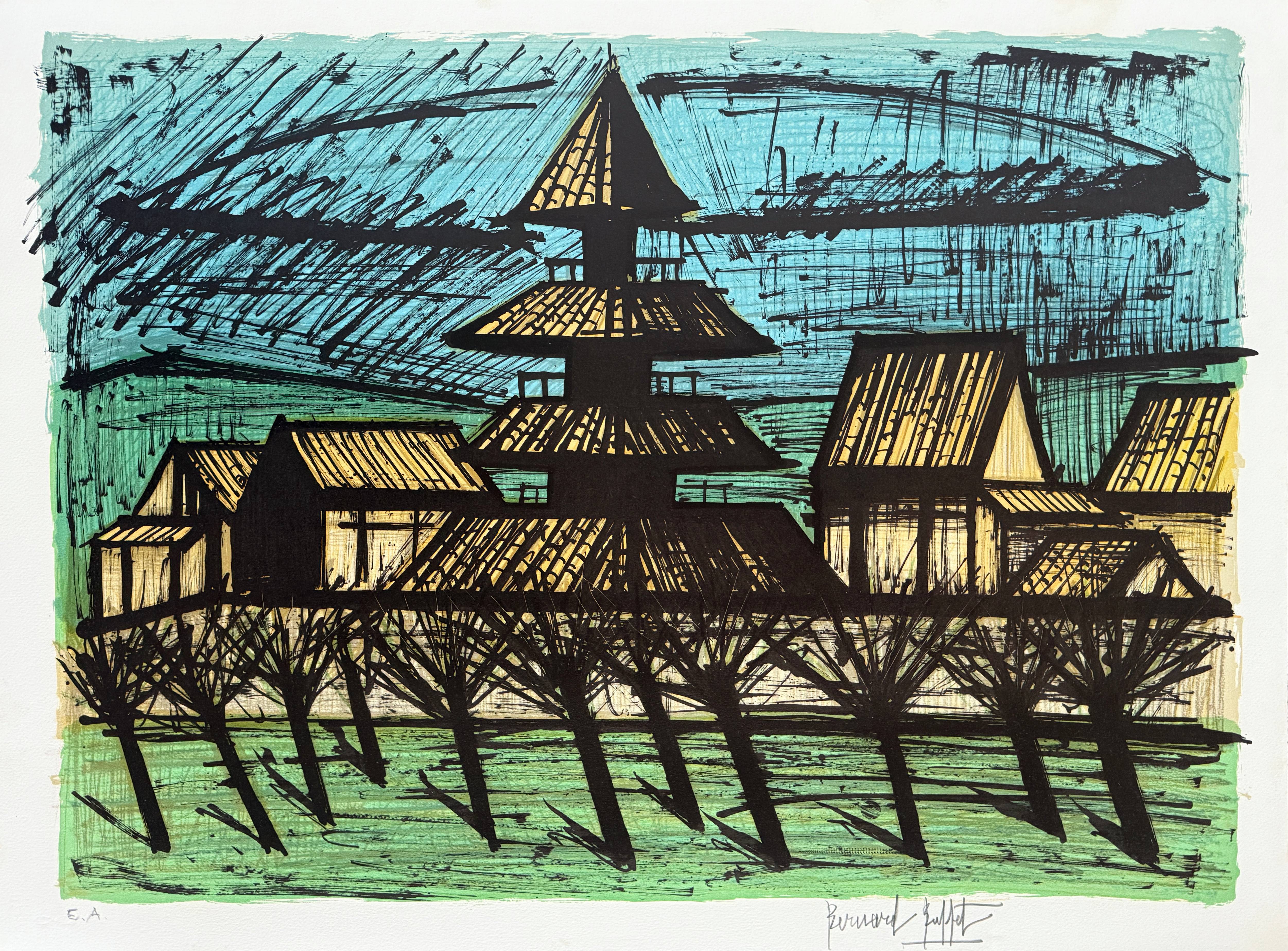 Temple To-ji,Kyoto by Bernard Buffet