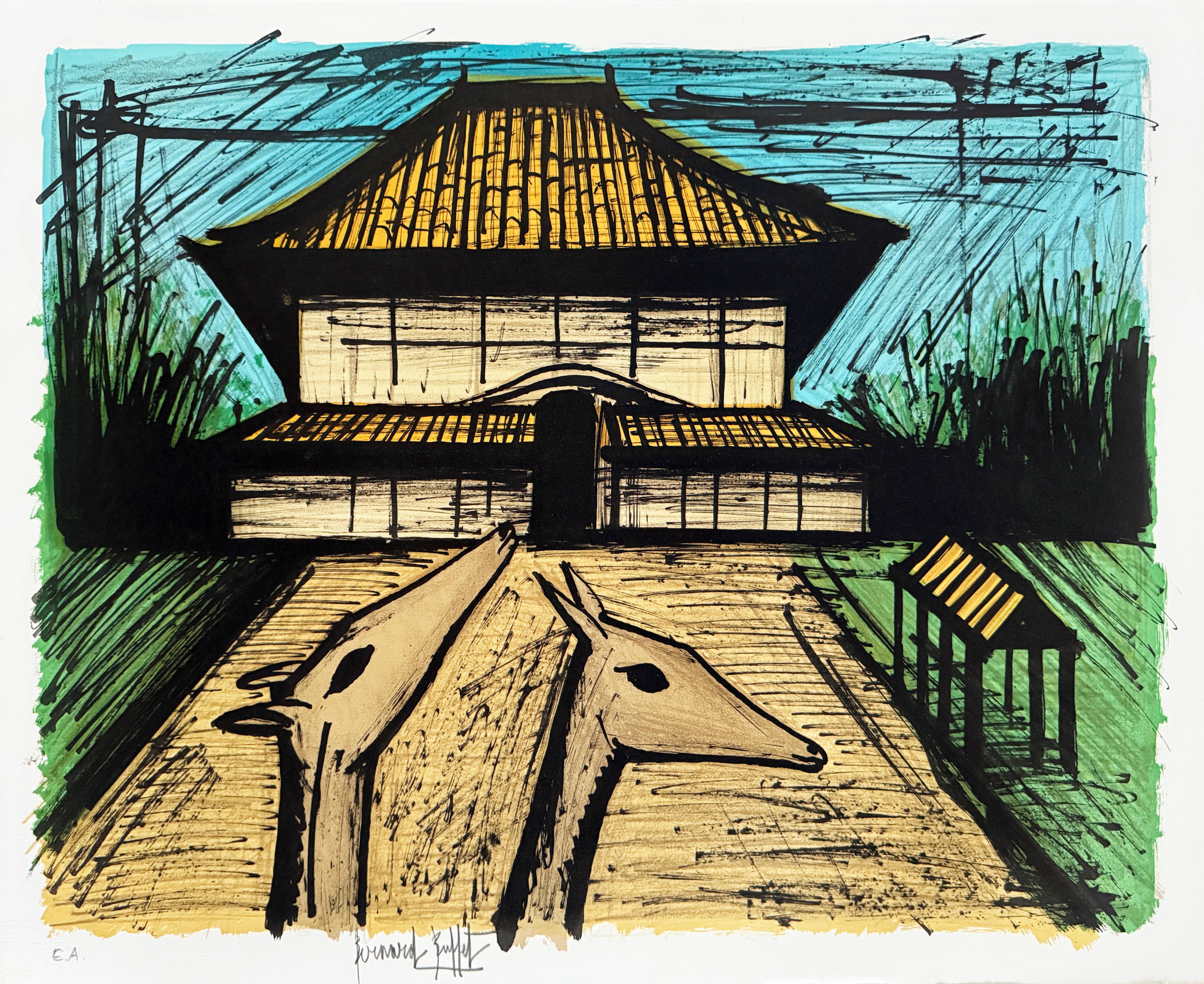The deer in Nara – Sorlier by Bernard Buffet