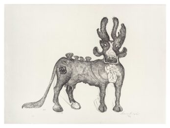 Cactus Cow by Leonora Carrington at Mixografia