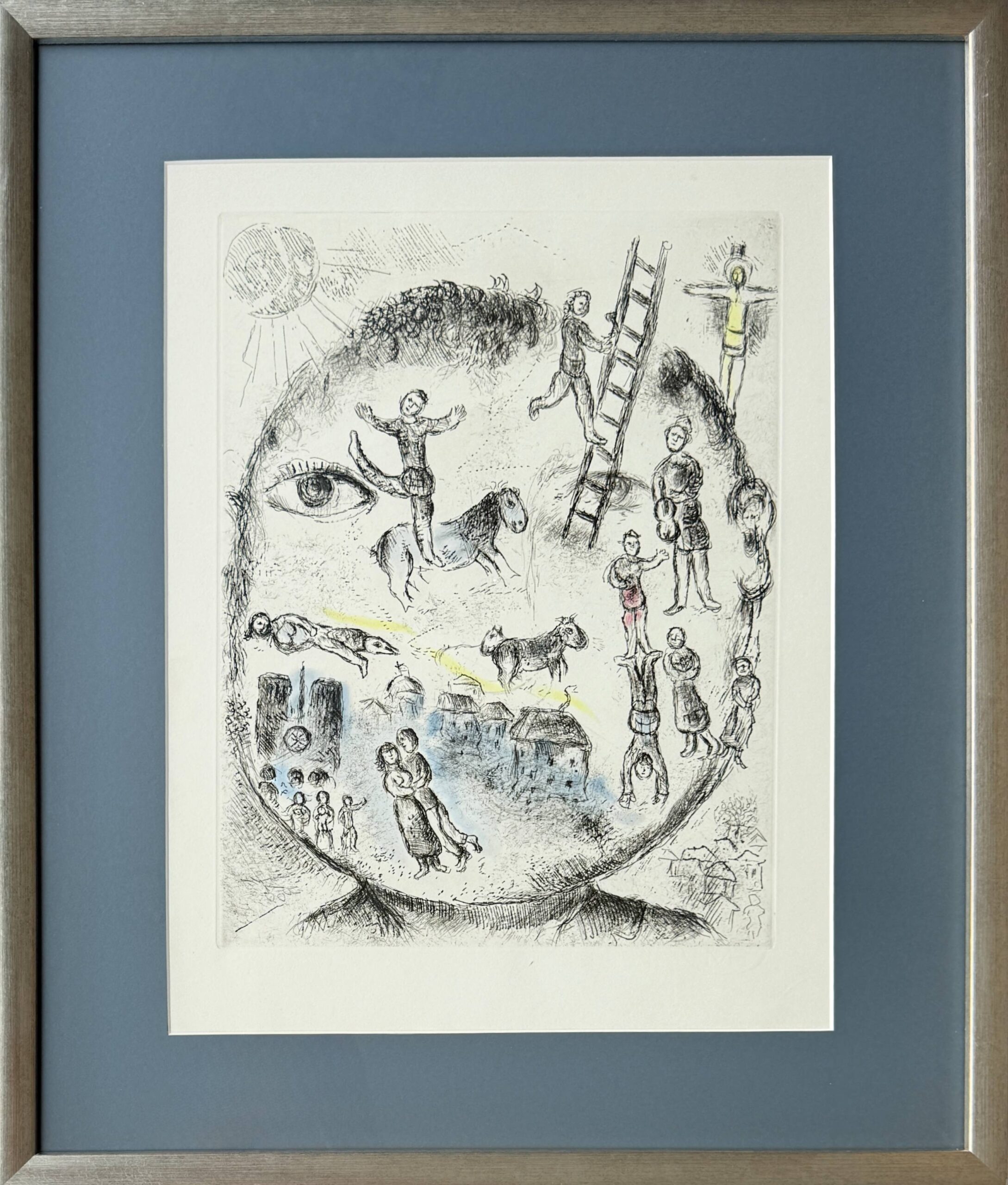 Celui qui dit les choses sans rien dire, Planche V by Marc Chagall