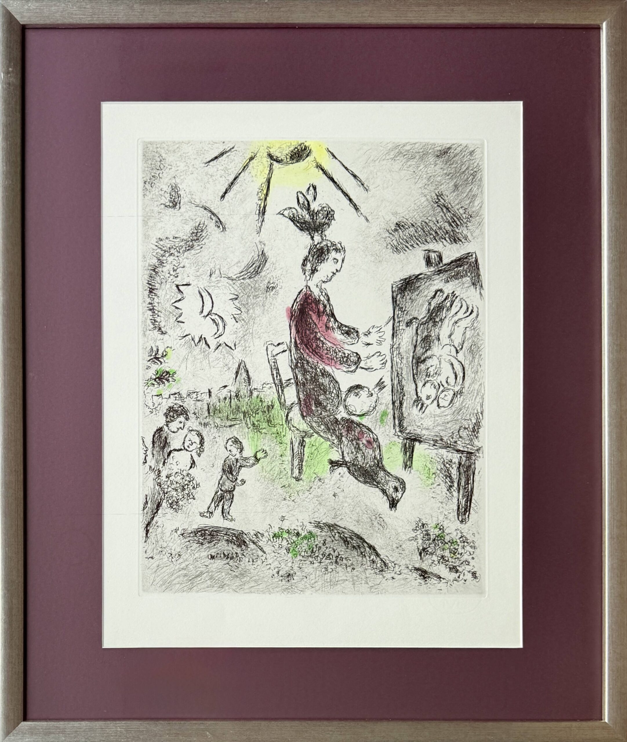 Celui qui dit les choses sans rien dire, Planche XVI by Marc Chagall