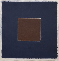 Colored Paper Image XX (Brown Square with Blue) by Ellsworth Kelly at Susan Sheehan Gallery